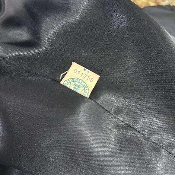 National Board Vintage Fur Wool Button Front Coat In Black Size M - Picture 8 of 9